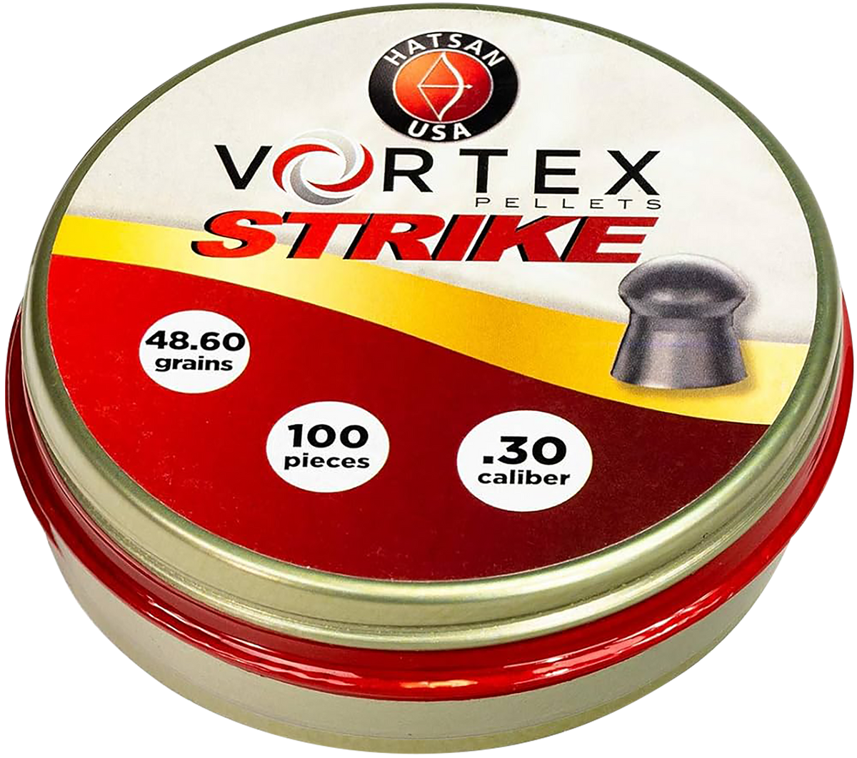 Hatsan USA Vortex Strike 30 Cal 48.6gr Lead Domed Pellets - 100ct