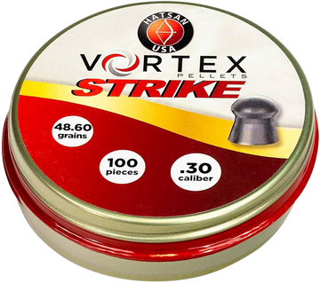 Hatsan USA Vortex Strike 30 Cal 48.6gr Lead Domed Pellets - 100ct