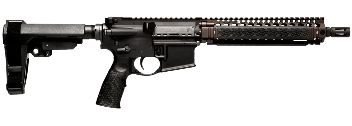 Daniel Defense DDM4 MK18 5.56x45mm NATO 10.30" Semi-Auto Pistol - SBA3 Brace - Black