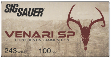 Sig Sauer Venari 243 Win 100gr Soft Point 20rd Box - Box or Case