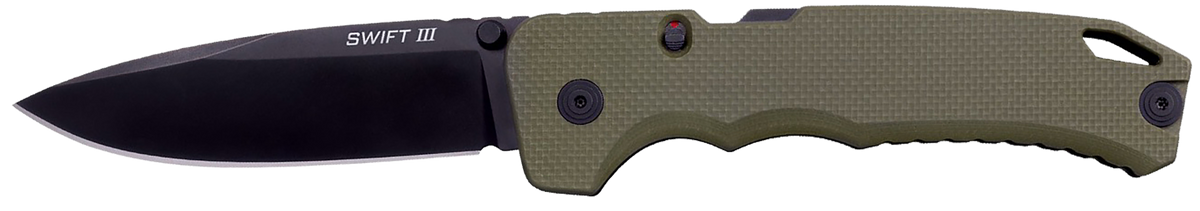 Cold Steel Swift III 4" Folding Drop Point Plain CPM M4 Black PVD OD Green G10 EDC