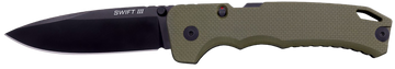 Cold Steel Swift III 4" Folding Drop Point Plain CPM M4 Black PVD OD Green G10 EDC