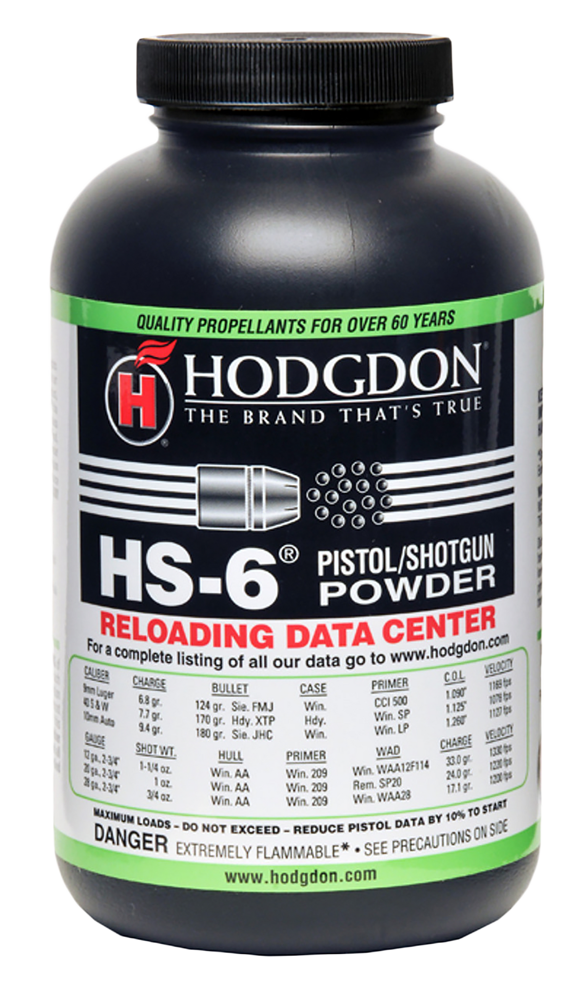 Hodgdon HS-6 Smokeless Pistol/Shotgun Spherical Powder 1 lb