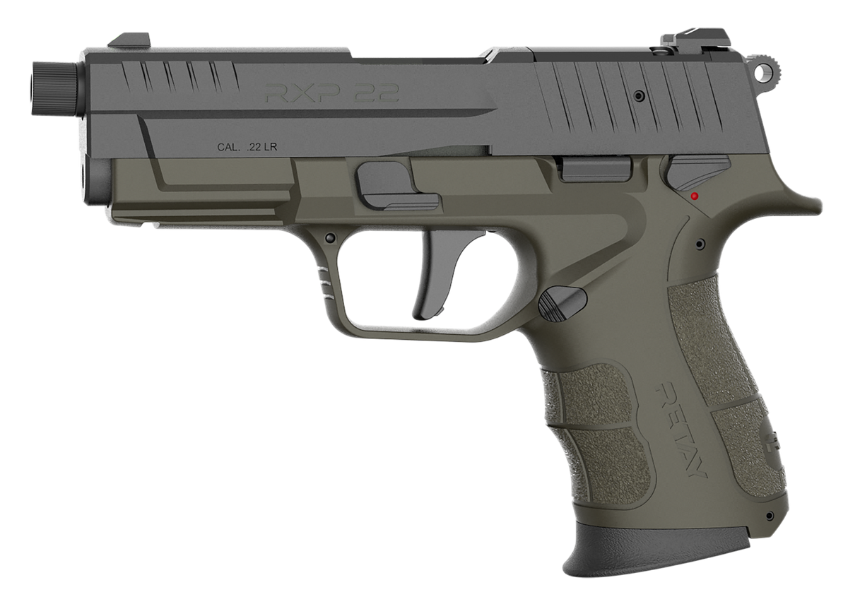 Retay USA RXP 22 LR 4" Threaded 10+1 Semi-Auto Pistol - OD Green/Black Cerakote