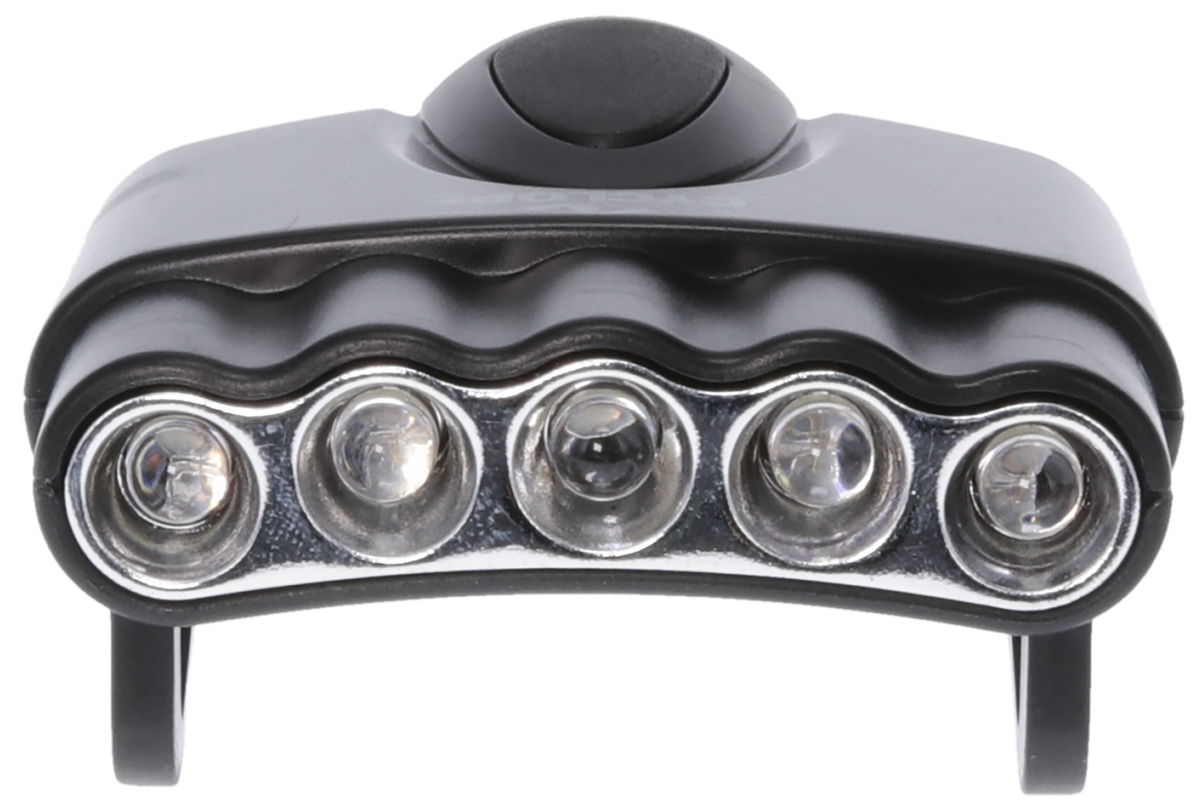 Cyclops Orion 5-LED Hat Clip Light 27 Lumens White LED Black Polymer