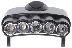 Cyclops Orion 5-LED Hat Clip Light 27 Lumens White LED Black Polymer