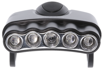 Cyclops Orion 5-LED Hat Clip Light 27 Lumens White LED Black Polymer