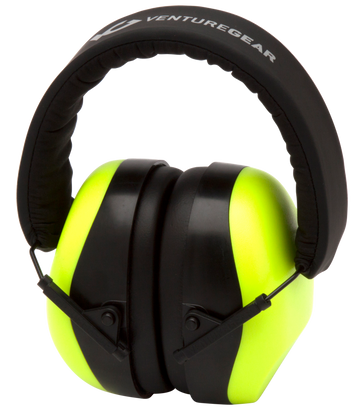 Pyramex Venture Gear V80 Muff 26 dB Over the Head Earmuffs - Lime/Black