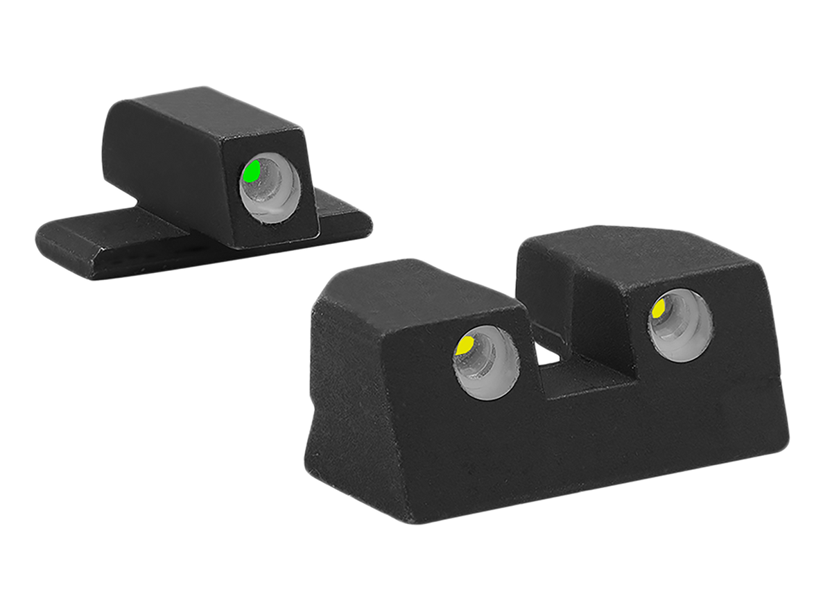 Meprolight USA Tru-Dot Fixed Night Sight Set Sig Sauer P-Series P226/P320 - Green/Yellow Tritium White Outline