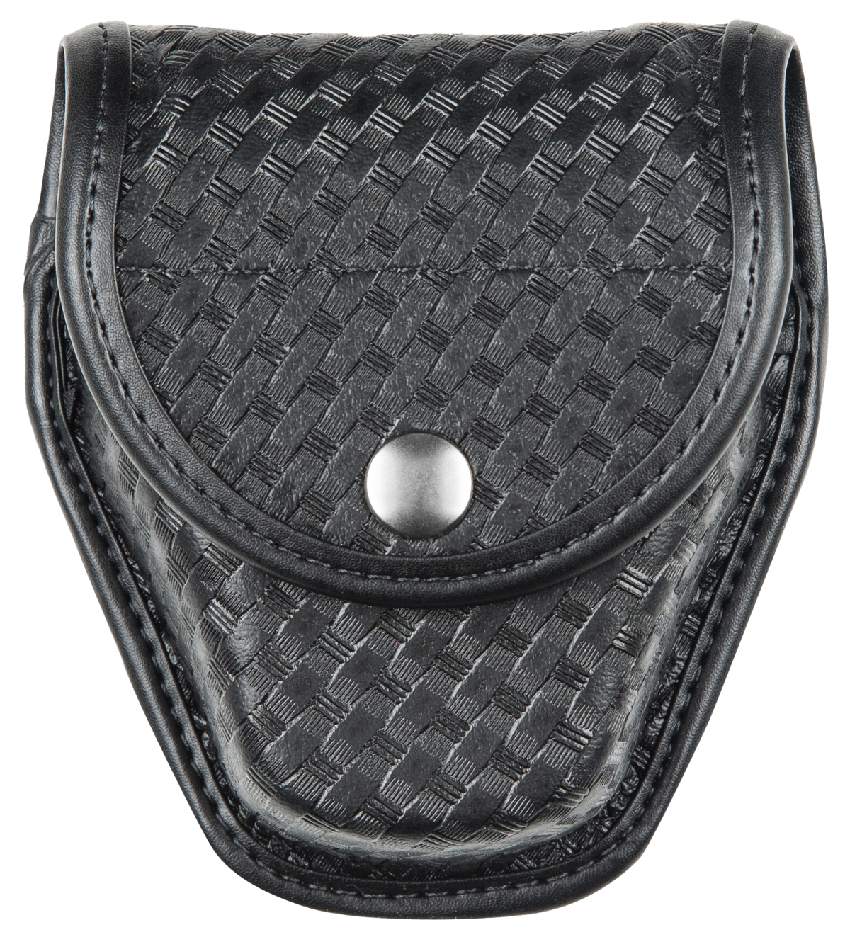 Bianchi 23101 Covered Cuff Case Black Basketweave - Hidden Snap