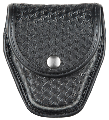 Bianchi 23101 Covered Cuff Case Black Basketweave - Hidden Snap