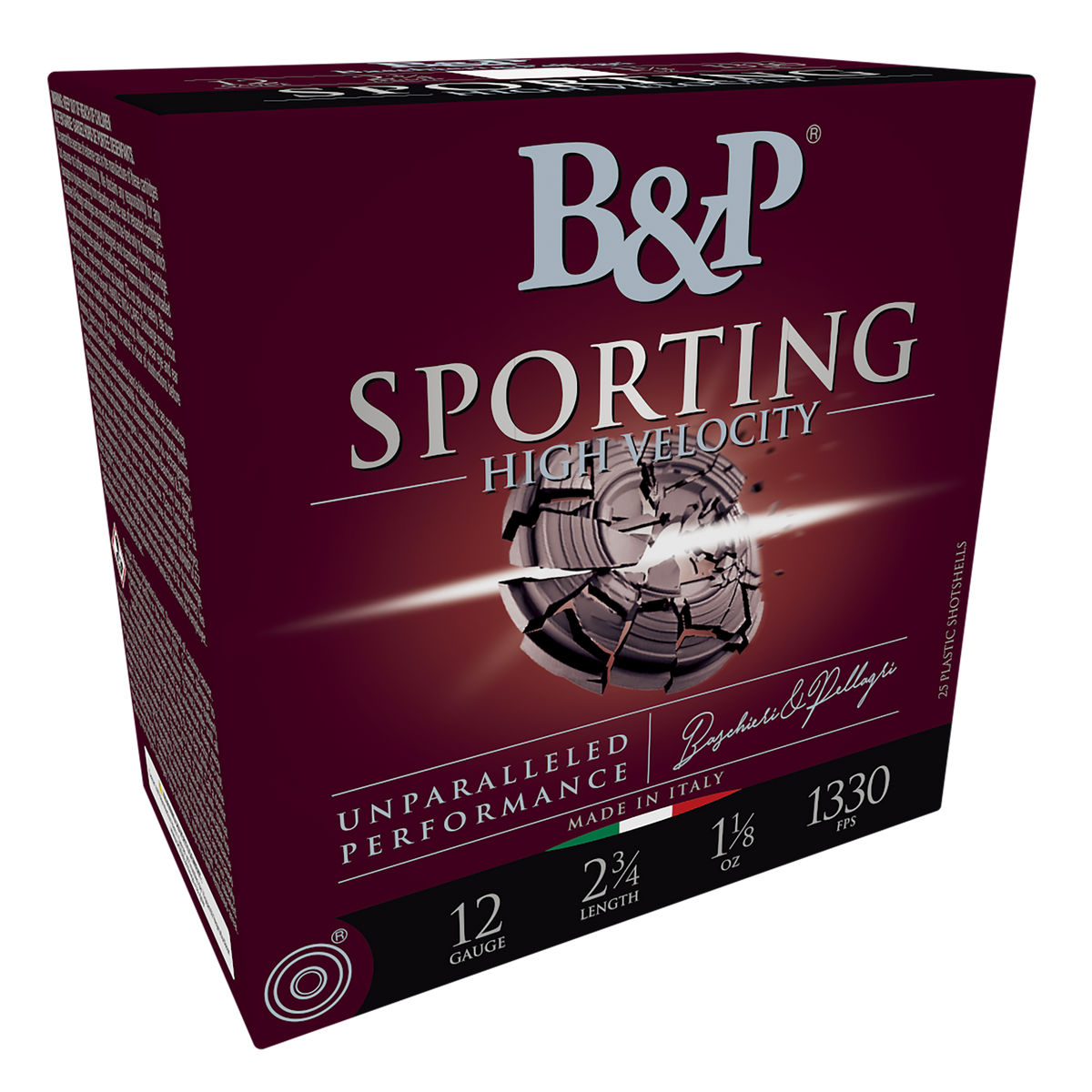 B&P Ammunition Sporting Clay 12 Gauge 2.75" 1 1/8 oz #7.5 Shot 25 Rd - Box or Case