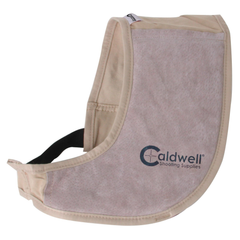 Caldwell Field Recoil Shield Tan Cloth with Leather Pad - Ambidextrous