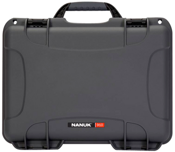 Nanuk 910 2-Up Glock Compatible Pistol Case - Graphite Resin