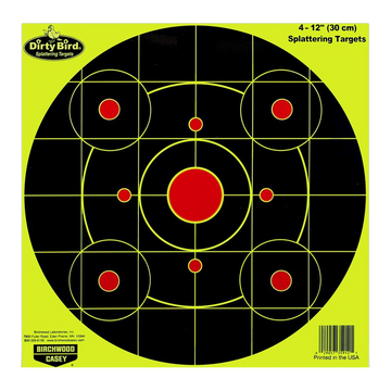 Birchwood Casey Dirty Bird Sight-In 12" Circle Hanging Paper Target 4 Pack