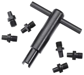 Pietta Revolver Nipple Wrench with 6 #10 Cap Nipples - Black Powder Revolver Tool