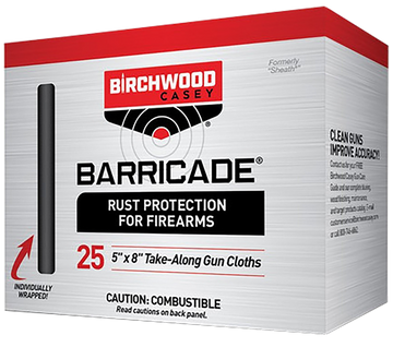 Birchwood Casey Barricade Take Alongs 5" x 8" Rust Protection Wipes 25-Pack
