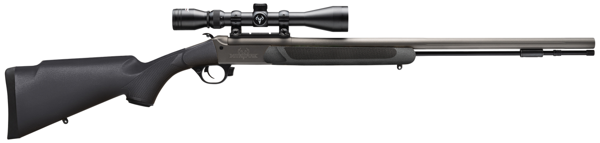 Traditions NitroFire 50 Cal 209 Primer 26" 1:24 VAPR Twist Gray Cerakote Fluted Barrel Black Synthetic Stock - 3-9x40mm Scope