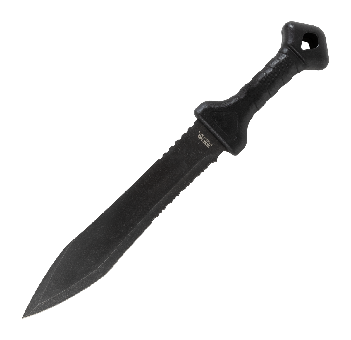 S.O.G Phantom Strike Machete II HQ 12.6 in Modified Drop Point Plain 420 SS - Black Nylon Handle