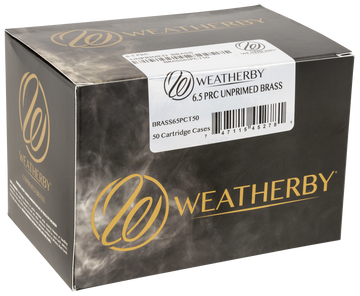 Weatherby BRASS65PCT50 6.5 PRC Unprimed Brass Rifle Cases 50/Box