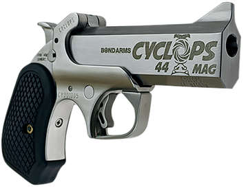 Bond Arms Cyclops Big Bore 44 Mag 4.25" 1-Rd Break-Action Pistol - Matte Stainless/Black B6 Grips