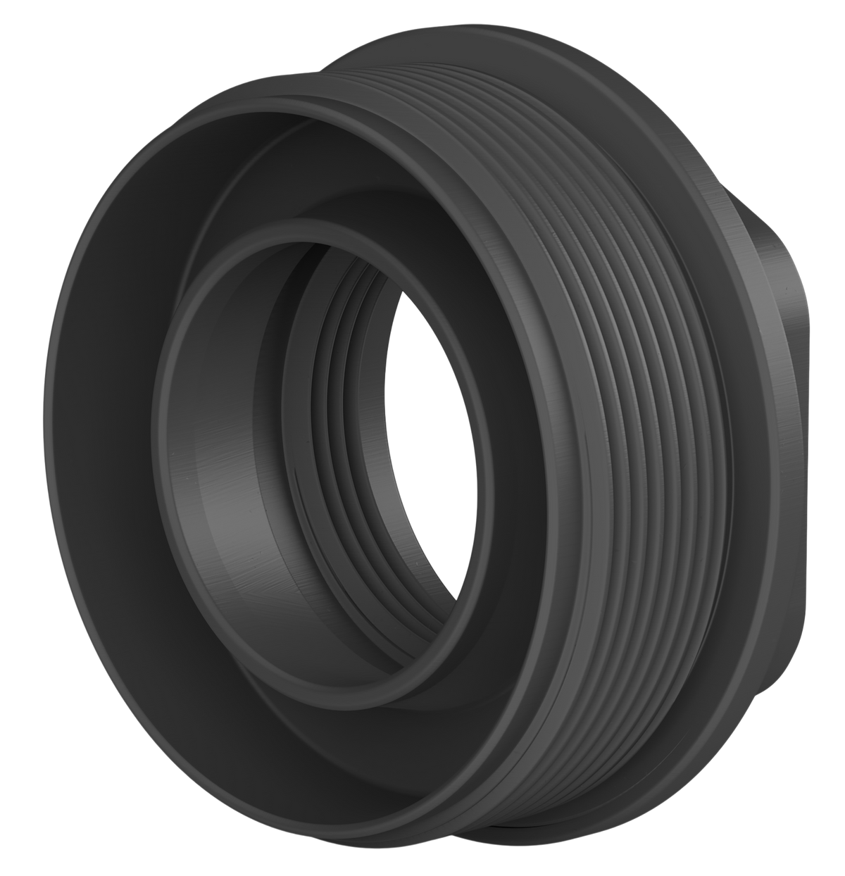 Breek Arms Hub One Plan B Ultralight 1.375x24 Titanium DLC Black - Suppressor Hub