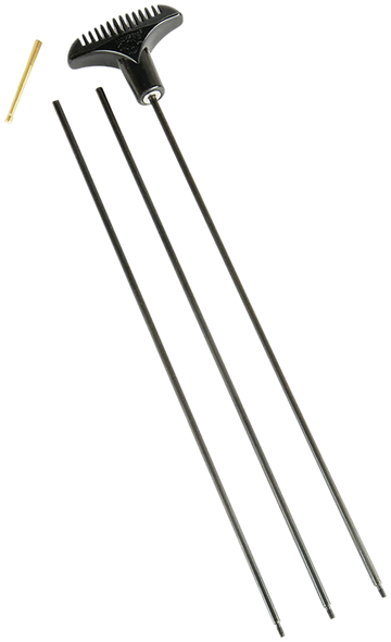 Hoppes 3PA22 Rifle Cleaning Rod .22 Cal 34.50" Aluminum 3-Piece w/ Swivel Handle