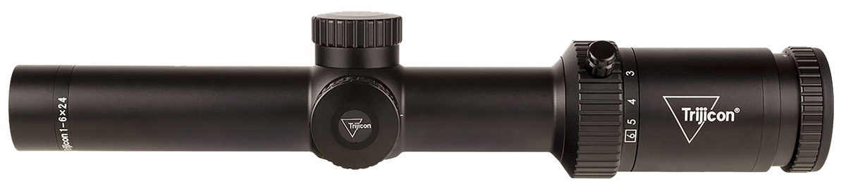 Trijicon Credo HX 1-6x24mm 30mm Tube LED Illuminated Red MOA Segmented Circle FFP Riflescope - Satin Black