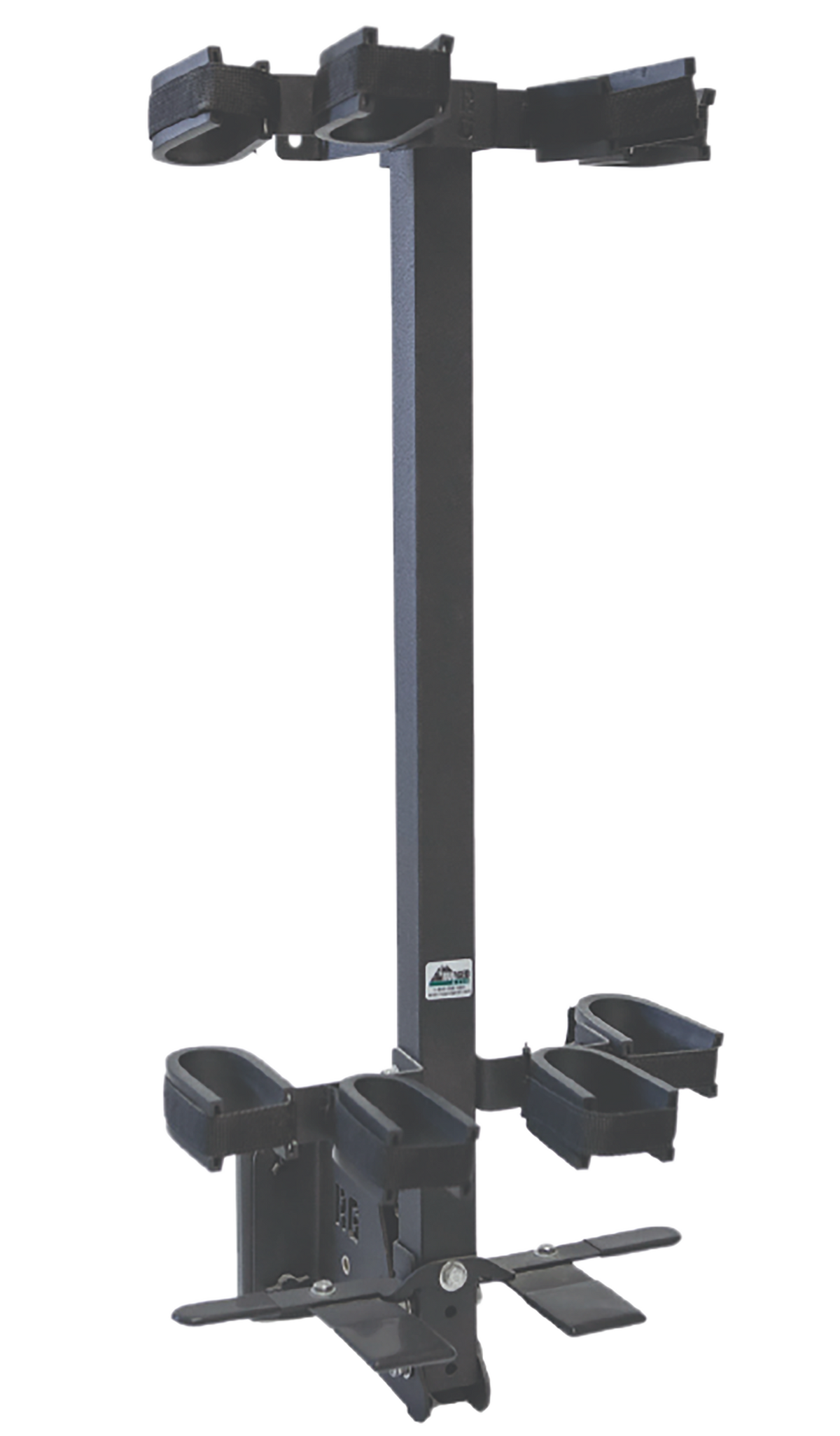 Rugged Gear 11094 4-Gun Wall Mount Removable Black Steel