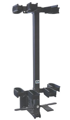 Rugged Gear 11094 4-Gun Wall Mount Removable Black Steel