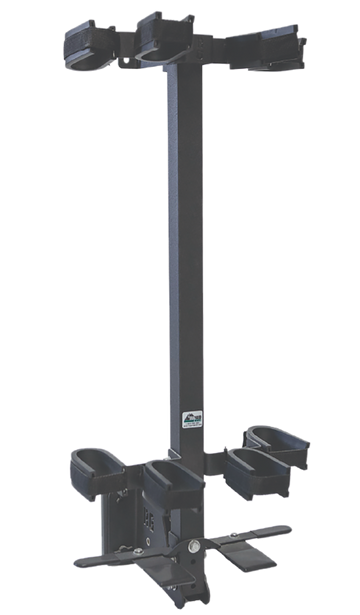 Rugged Gear 11094 4-Gun Wall Mount Removable Black Steel