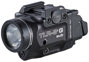 Streamlight TLR-8 G Sub 500 Lumens Weapon Light w/ Green Laser - Glock 43X MOS/48 MOS & Rail