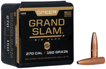 Speer Ammo 1608 Grand Slam .277 270 Cal 150gr Soft Point Rifle Reloading Bullets - 50/Box
