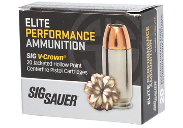 Sig Sauer Elite Performance V-Crown 10mm Auto 200gr JHP - Box or Case