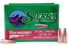 Sierra Varminter .308 Win 150gr Hollow Point Reloading Bullets - 100/Box