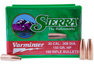Sierra Varminter .308 Win 150gr Hollow Point Reloading Bullets - 100/Box