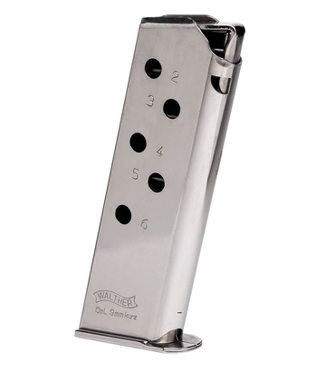Walther Arms PPK 380 ACP 6-Rd Stainless Steel Detachable Magazine