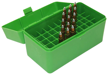 MTM Case-Gard RM5010 Ammo Box Flip-Top 308 Win/220 Swift/243 Win Green Polypropylene 50rd