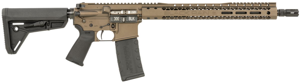 Black Rain Spec 15+ SSP 300 Blackout 16" 30+1 Semi-Auto AR-15 Rifle - Midnight Bronze Cerakote