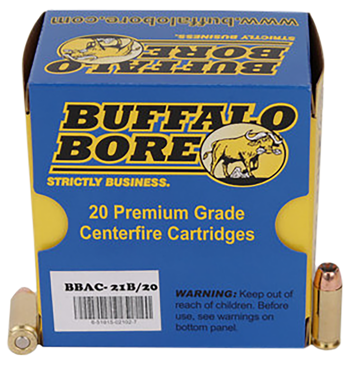 Buffalo Bore Ammunition Heavy Strictly Business 10mm Auto 180 gr Jacketed Hollow Point 20 Rd - Box or Case