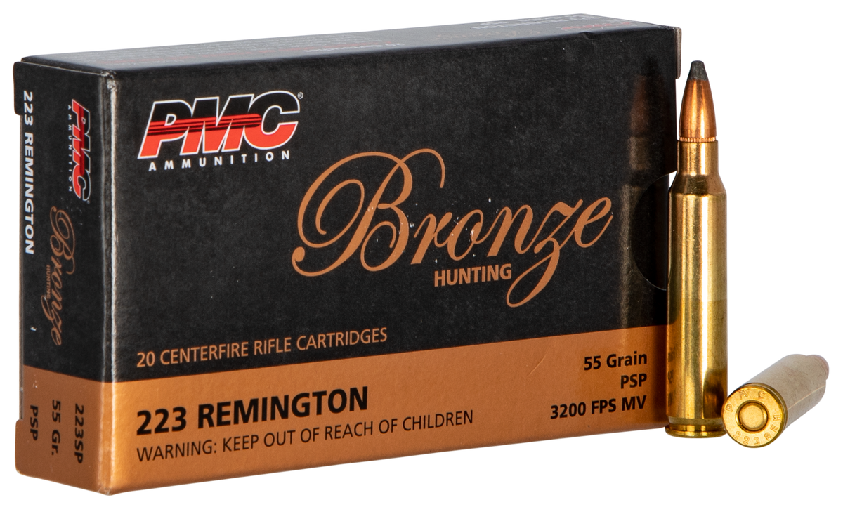 PMC Bronze 223SP .223 Rem 55gr Pointed Soft Point - Box or Case