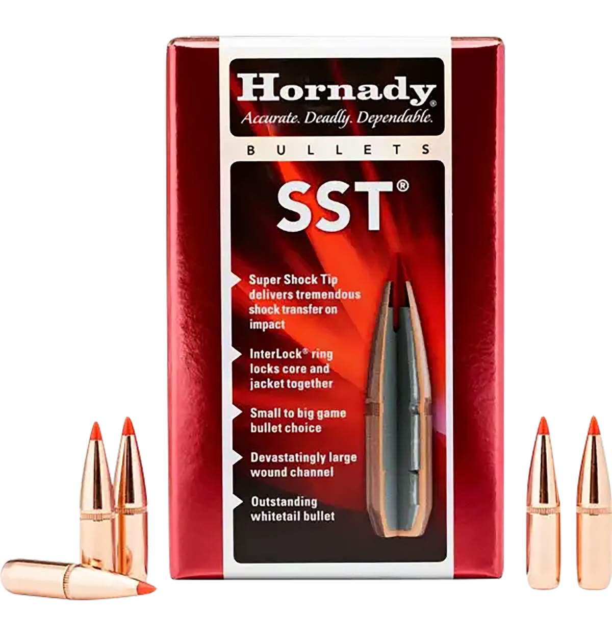 Hornady SST 6.5mm .264 123 gr Super Shock Tip Reloading Bullets - 100/Box