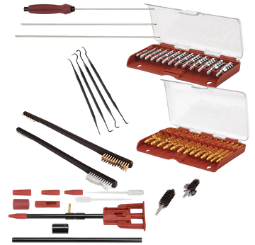 Tipton Ultra Cleaning Kit Rifle .17-.45 Cal Bronze/Nylon Plastic Case
