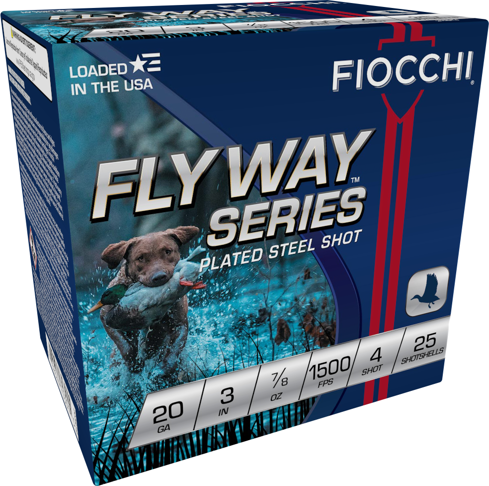 Fiocchi Flyway 20 Gauge 3 in 7/8 oz #4 Shot 25 Bx/10 Cs - Box or Case