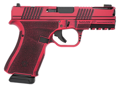 Black Rain Ordnance Frontline+ 9mm 4" 15+1 Semi-Auto Pistol - Firehouse Red Battleworn