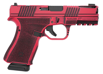 Black Rain Ordnance Frontline+ 9mm 4" 15+1 Semi-Auto Pistol - Firehouse Red Battleworn