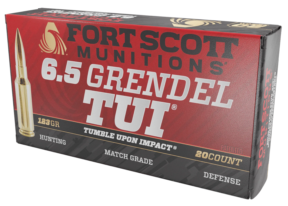 Fort Scott Munitions Tumble Upon Impact (TUI) 6.5 Grendel 123 gr Solid Copper Spun - Box or Case