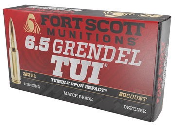 Fort Scott Munitions Tumble Upon Impact (TUI) 6.5 Grendel 123 gr Solid Copper Spun - Box or Case