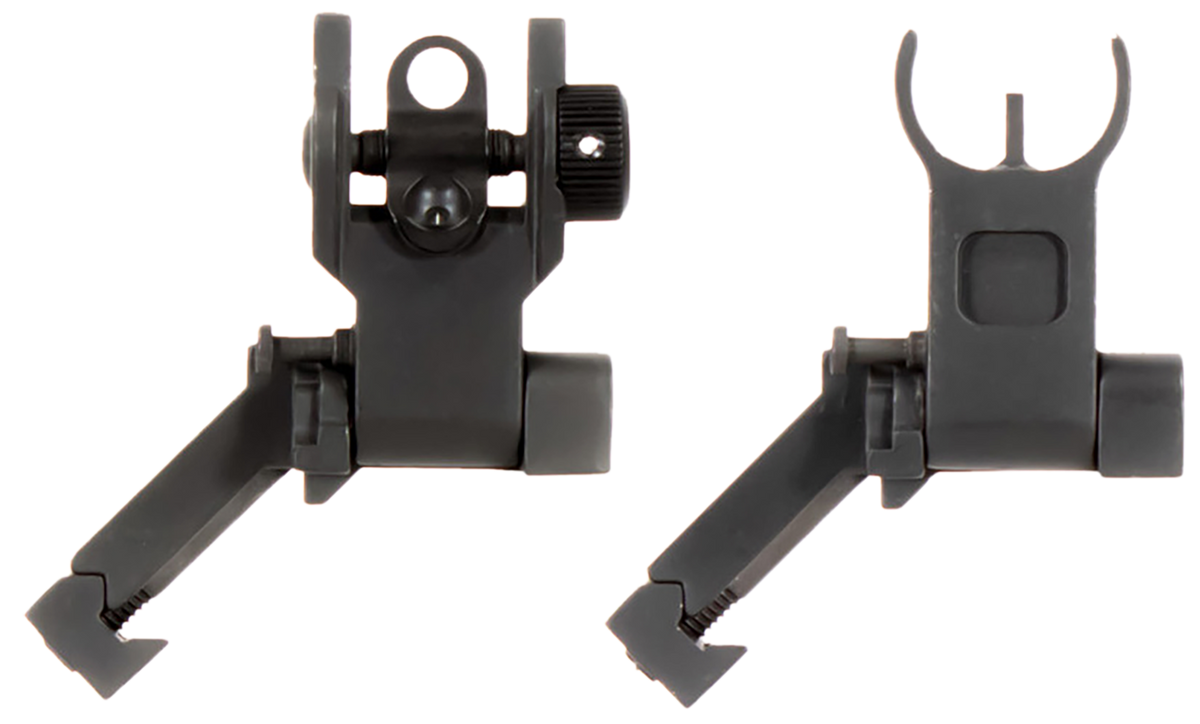 Aim Sports MT45FS AR Low Profile 45 Degree Flip-Up Sight Set - Black Anodized Aluminum