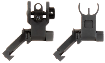 Aim Sports MT45FS AR Low Profile 45 Degree Flip-Up Sight Set - Black Anodized Aluminum